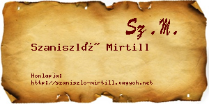 Szaniszló Mirtill névjegykártya